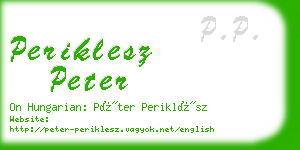periklesz peter business card